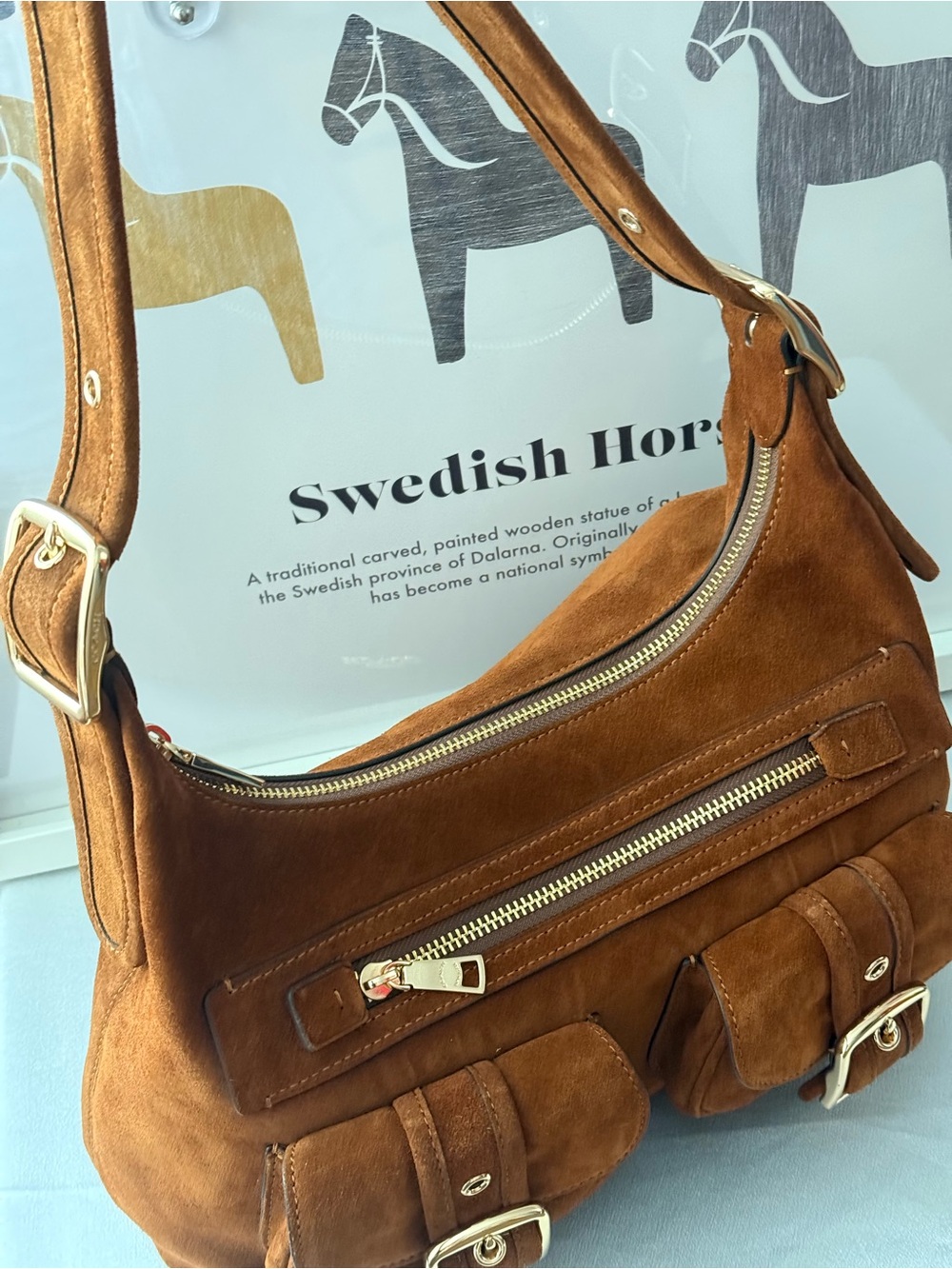 coach Allison Zip Top Shoulder Bag Gold/Warm Brown CFO84 - Picture 9 of 11